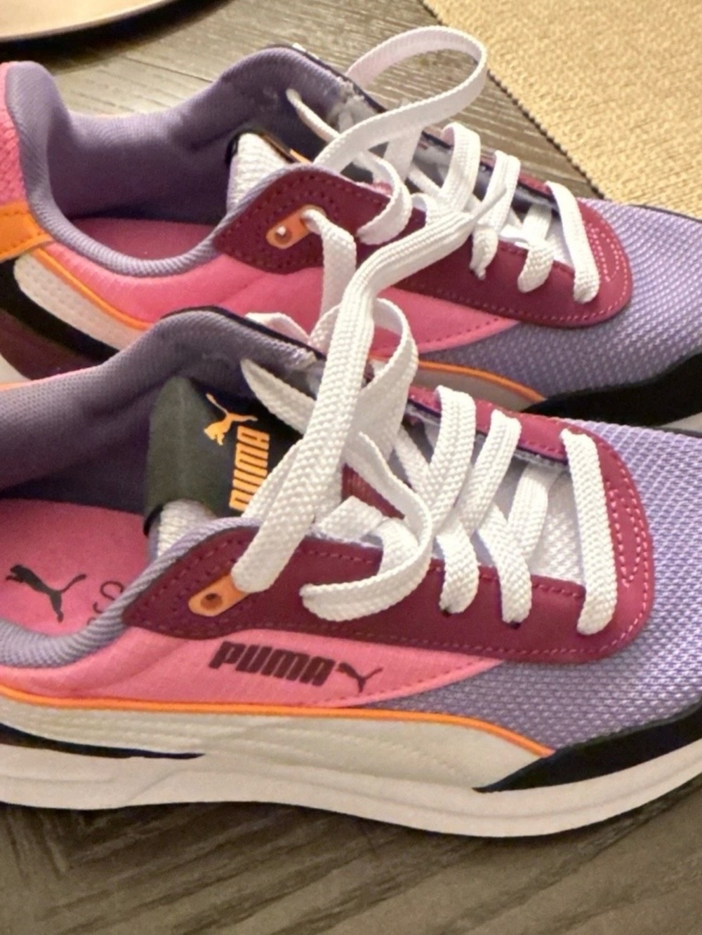 Puma Kids Purple, Pink & Orange Athletic Sneakers